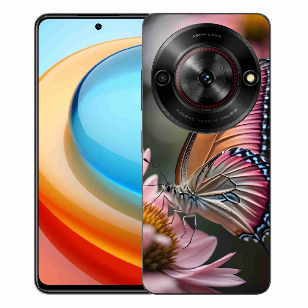 Gelový kryt mmCase na ZTE Blade A75 - barevný motýl