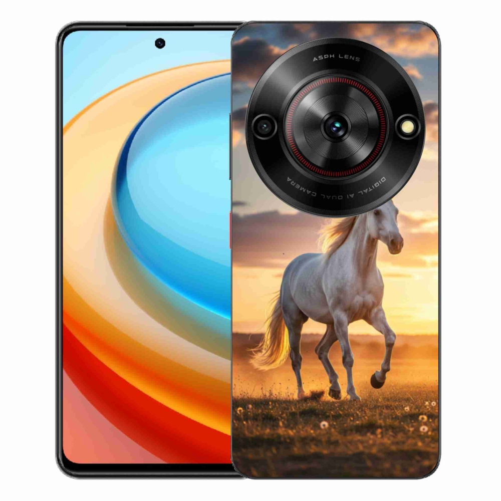 Gelový kryt mmCase na ZTE Blade A75 - běžící bílý kůň 2