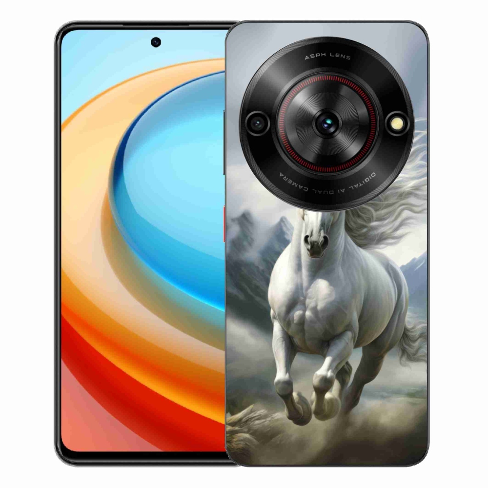Gelový kryt mmCase na ZTE Blade A75 - běžící bílý kůň 3
