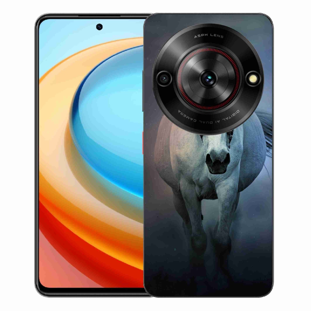 Gelový kryt mmCase na ZTE Blade A75 - běžící bílý kůň