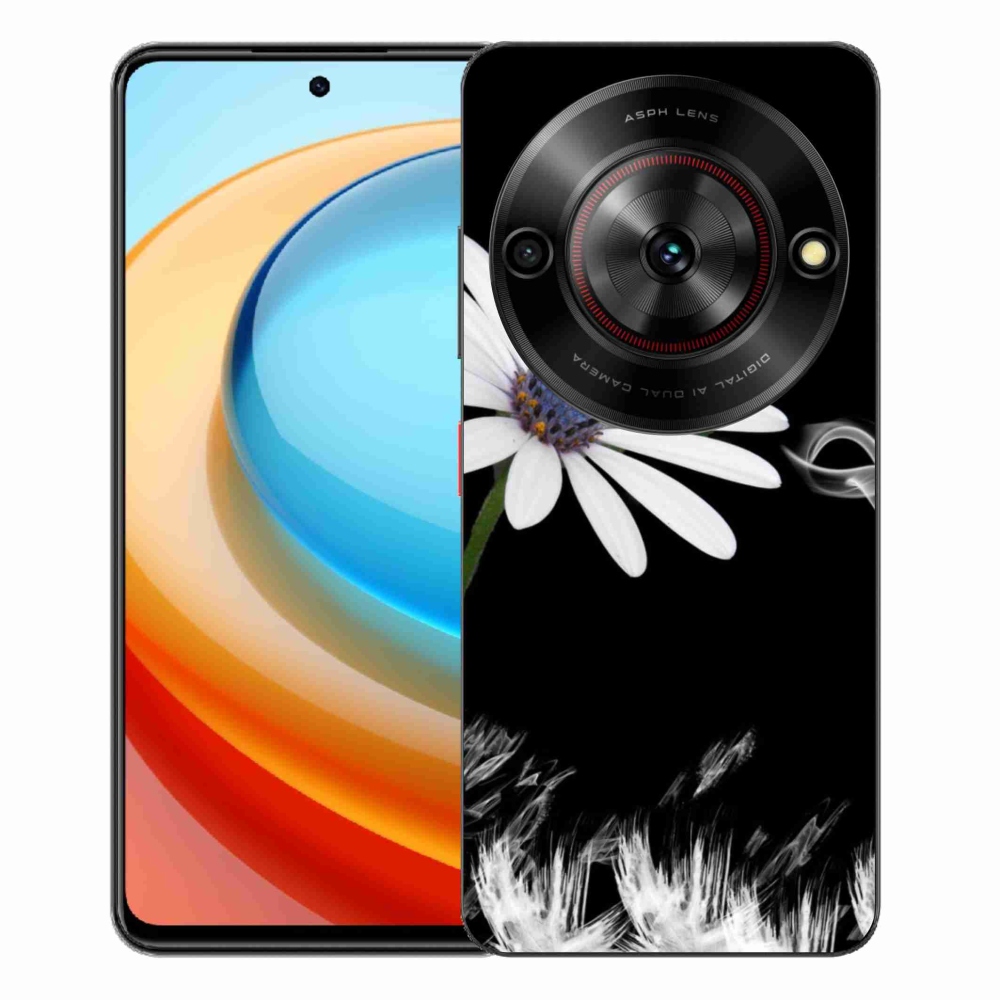 Gelový kryt mmCase na ZTE Blade A75 - bílá květina