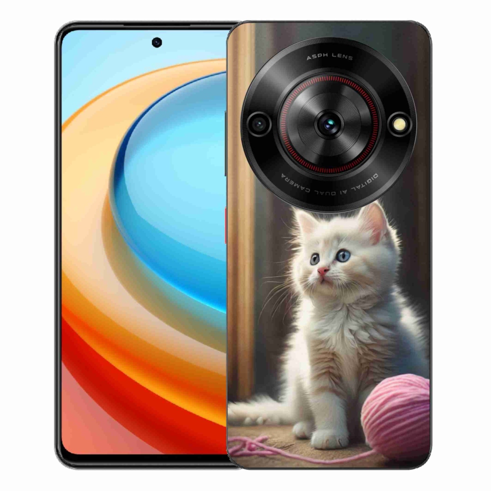 Gelový kryt mmCase na ZTE Blade A75 - bílé kotě 2