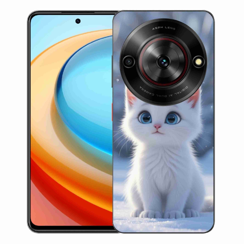 Gelový kryt mmCase na ZTE Blade A75 - bílé kotě 3