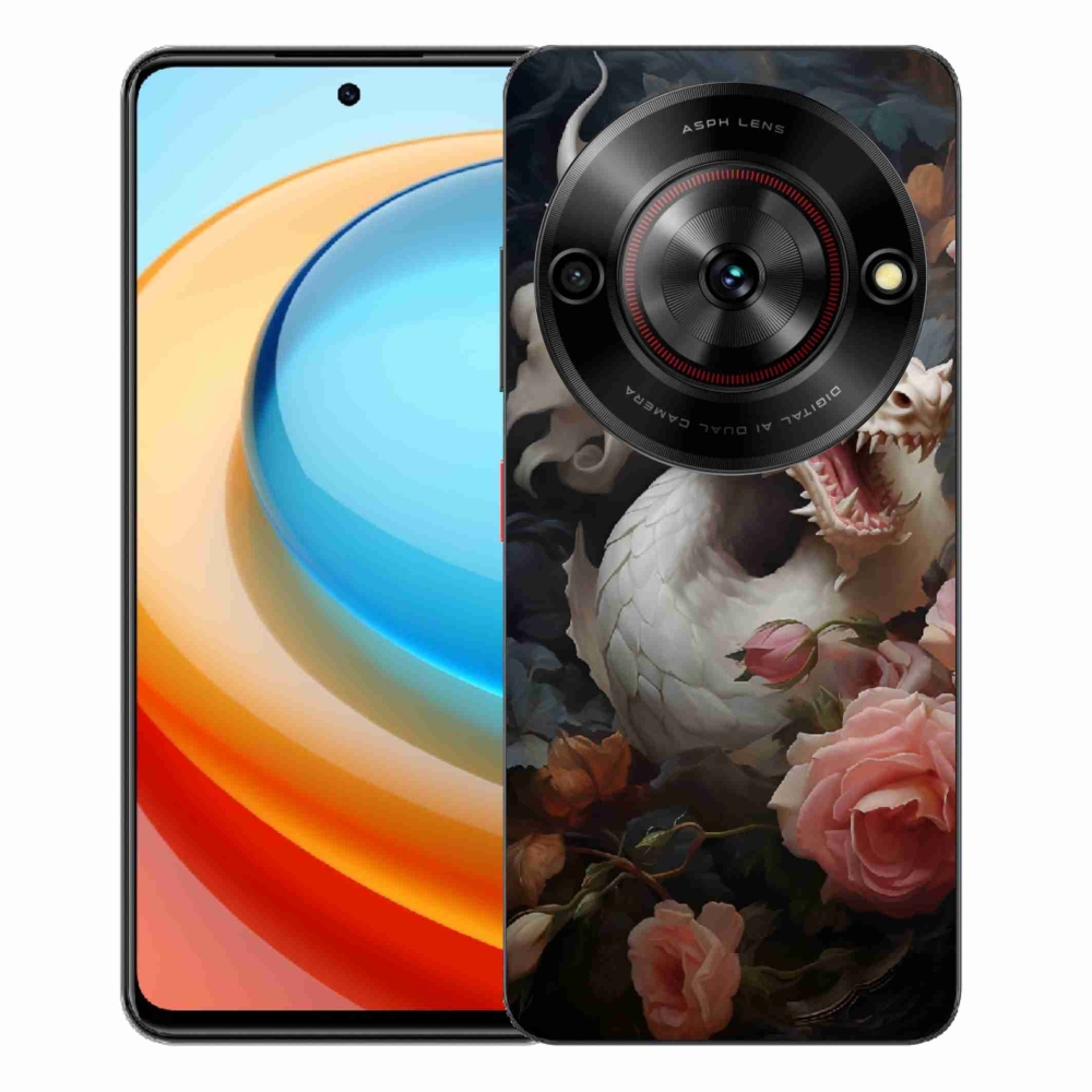 Gelový kryt mmCase na ZTE Blade A75 - bílý drak