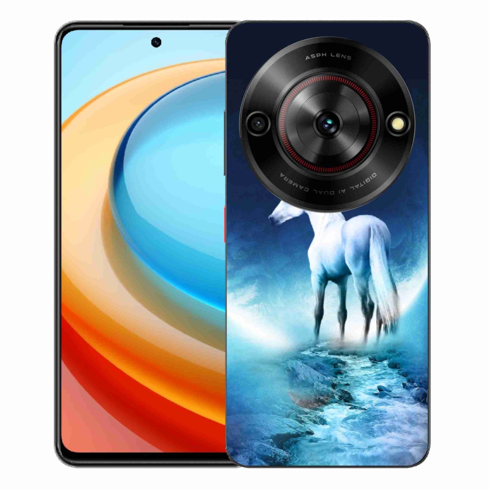 Gelový kryt mmCase na ZTE Blade A75 - bílý jednorožec