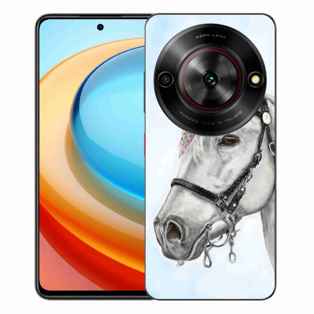 Gelový kryt mmCase na ZTE Blade A75 - bílý kůň 1