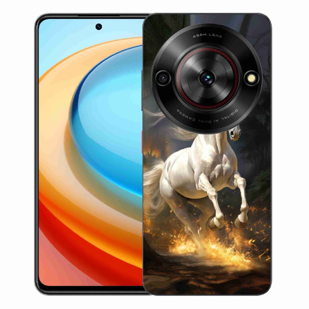 Gelový kryt mmCase na ZTE Blade A75 - bílý kůň 2