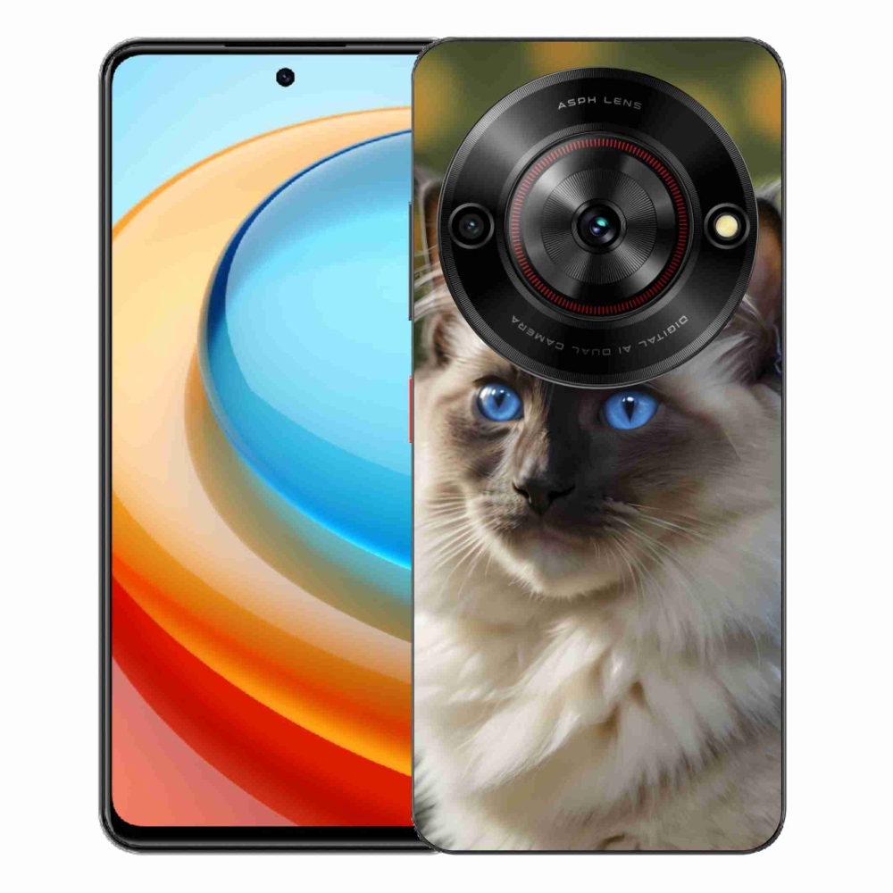 Gelový kryt mmCase na ZTE Blade A75 - bílý ragdoll