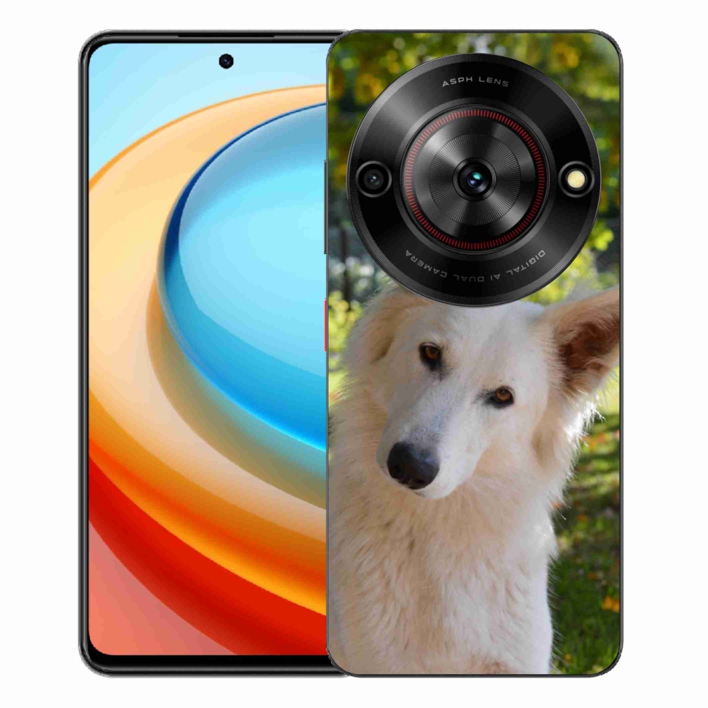 Gelový kryt mmCase na ZTE Blade A75 - bílý švýcarský ovčák 1