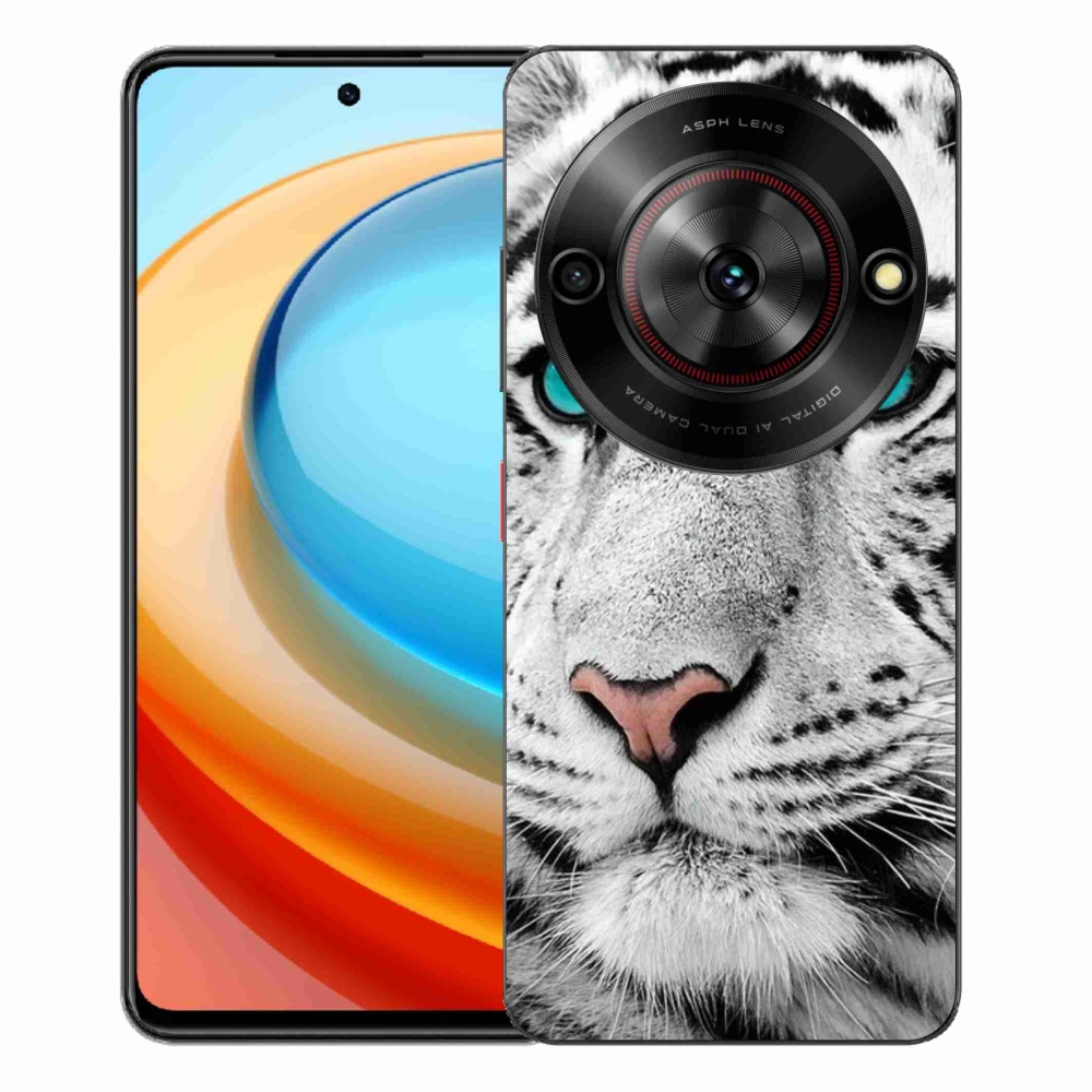 Gelový kryt mmCase na ZTE Blade A75 - bílý tygr