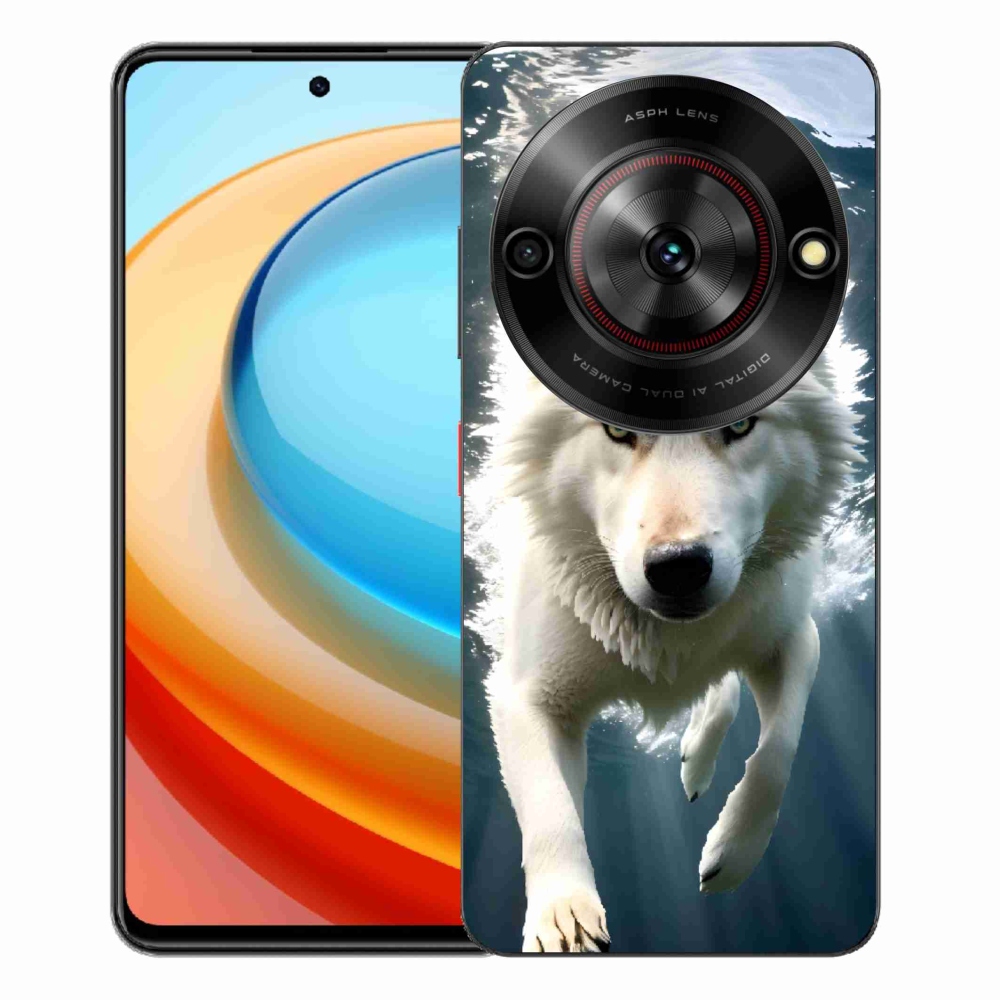 Gelový kryt mmCase na ZTE Blade A75 - bílý vlk