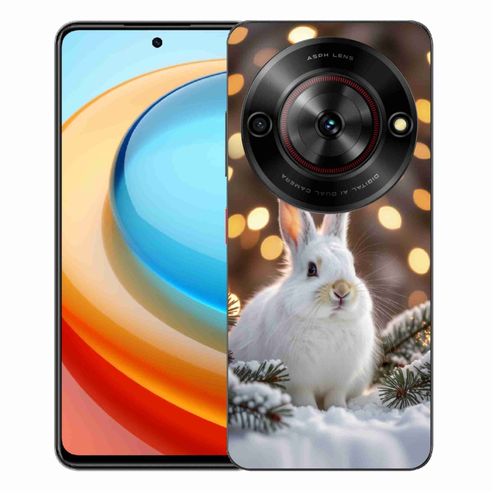 Gelový kryt mmCase na ZTE Blade A75 - bílý zajíc