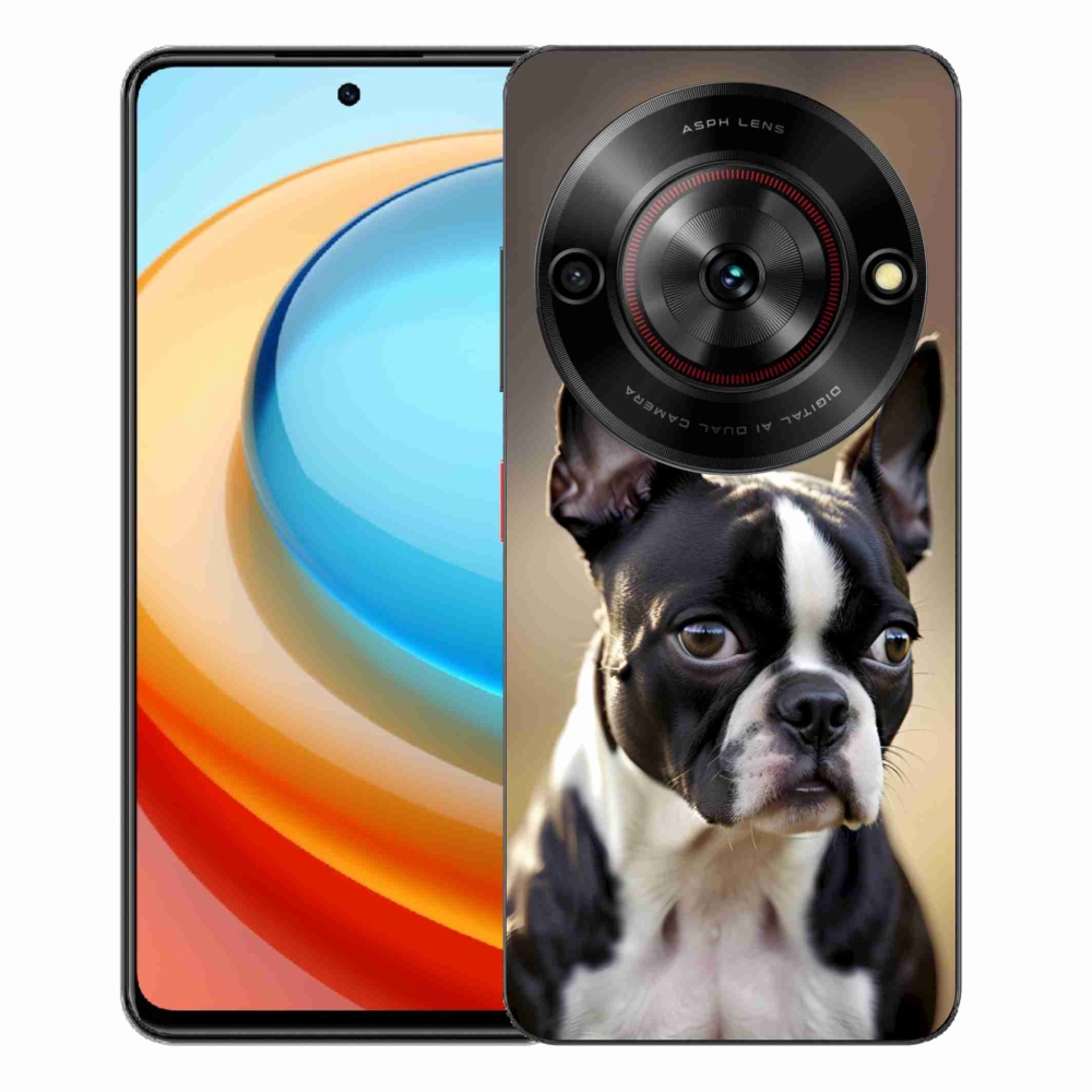 Gelový kryt mmCase na ZTE Blade A75 - bostonský teriér