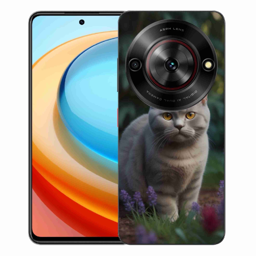 Gelový kryt mmCase na ZTE Blade A75 - britská kočka