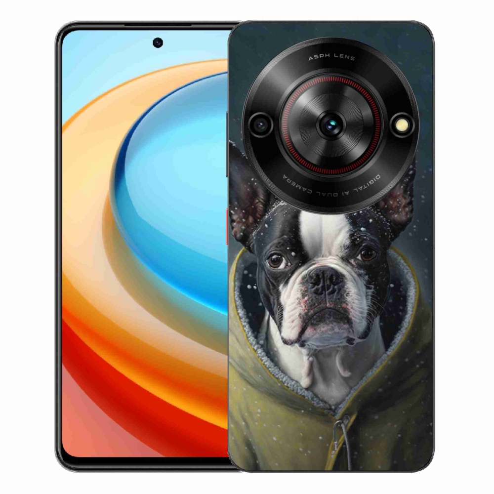 Gelový kryt mmCase na ZTE Blade A75 - buldoček