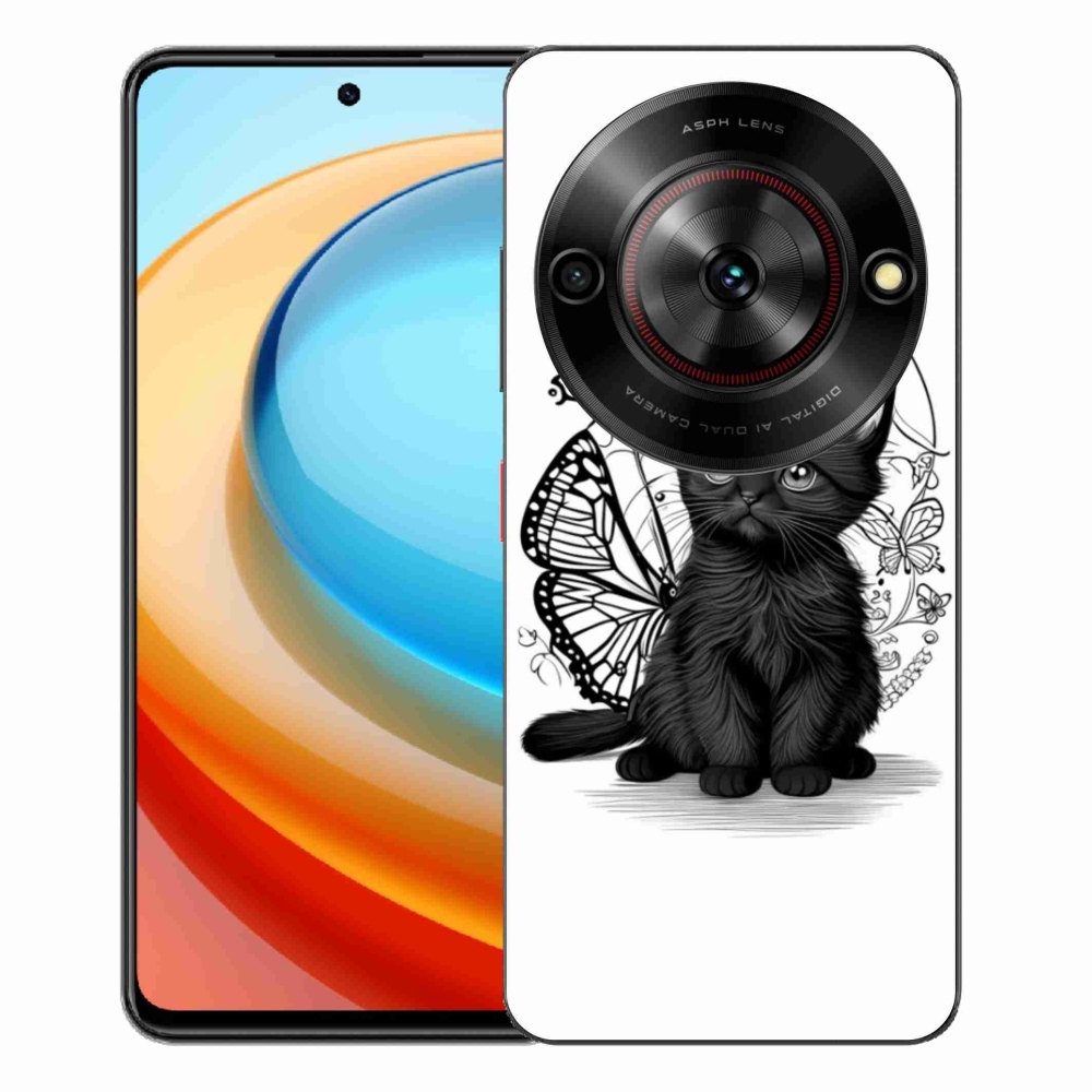 Gelový kryt mmCase na ZTE Blade A75 - černé kotě