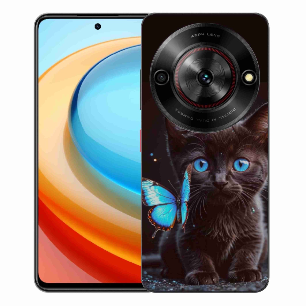 Gelový kryt mmCase na ZTE Blade A75 - černé kotě 3