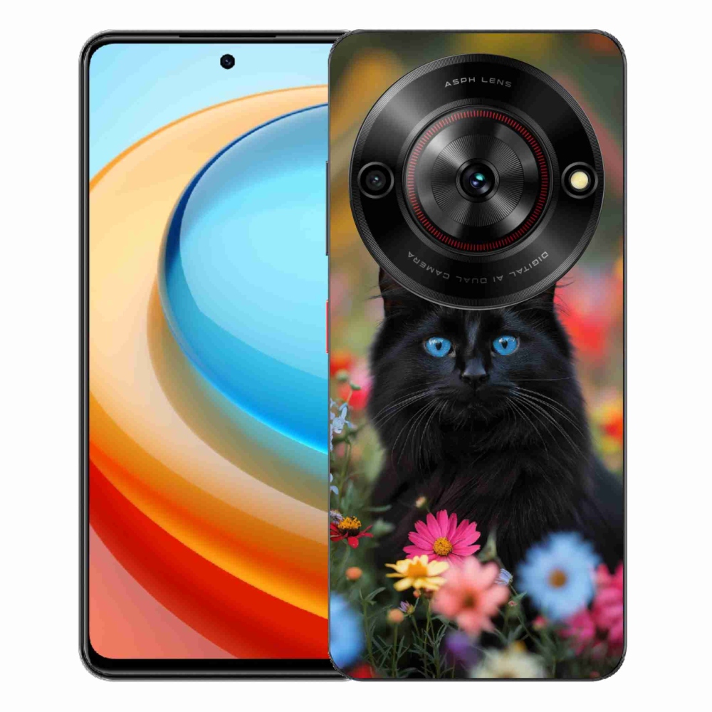 Gelový kryt mmCase na ZTE Blade A75 - černé kotě 4