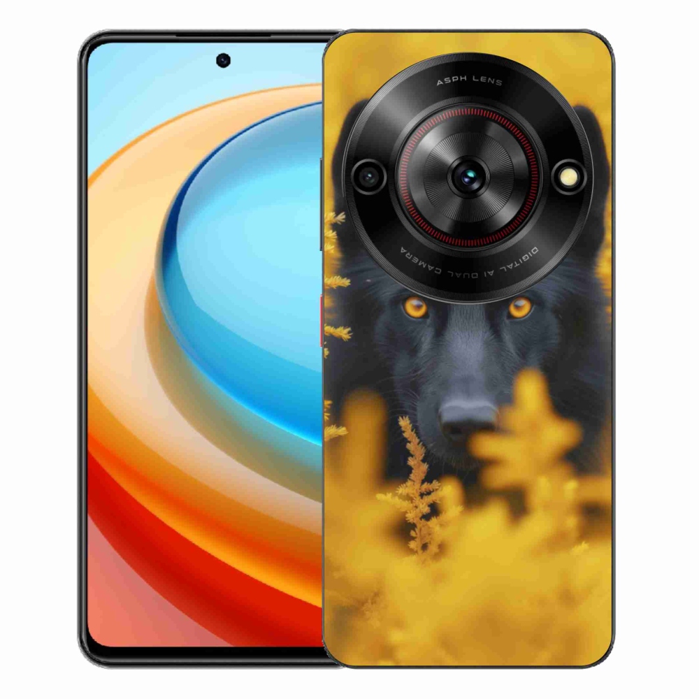 Gelový kryt mmCase na ZTE Blade A75 - černý vlk 2