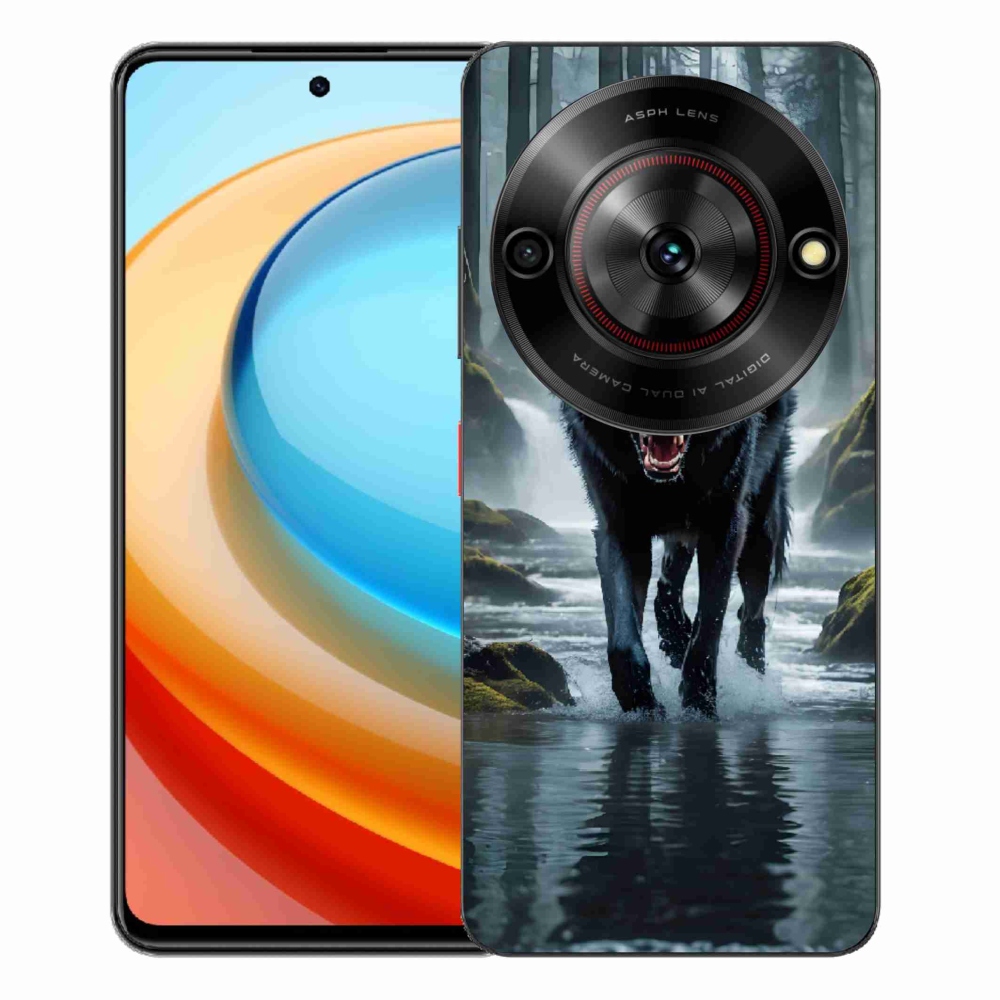 Gelový kryt mmCase na ZTE Blade A75 - černý vlk