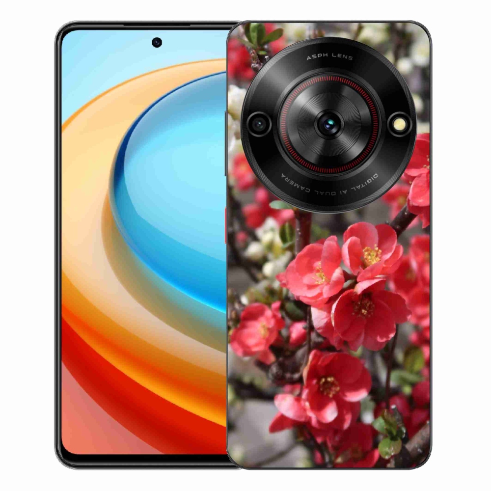 Gelový kryt mmCase na ZTE Blade A75 - červené květy