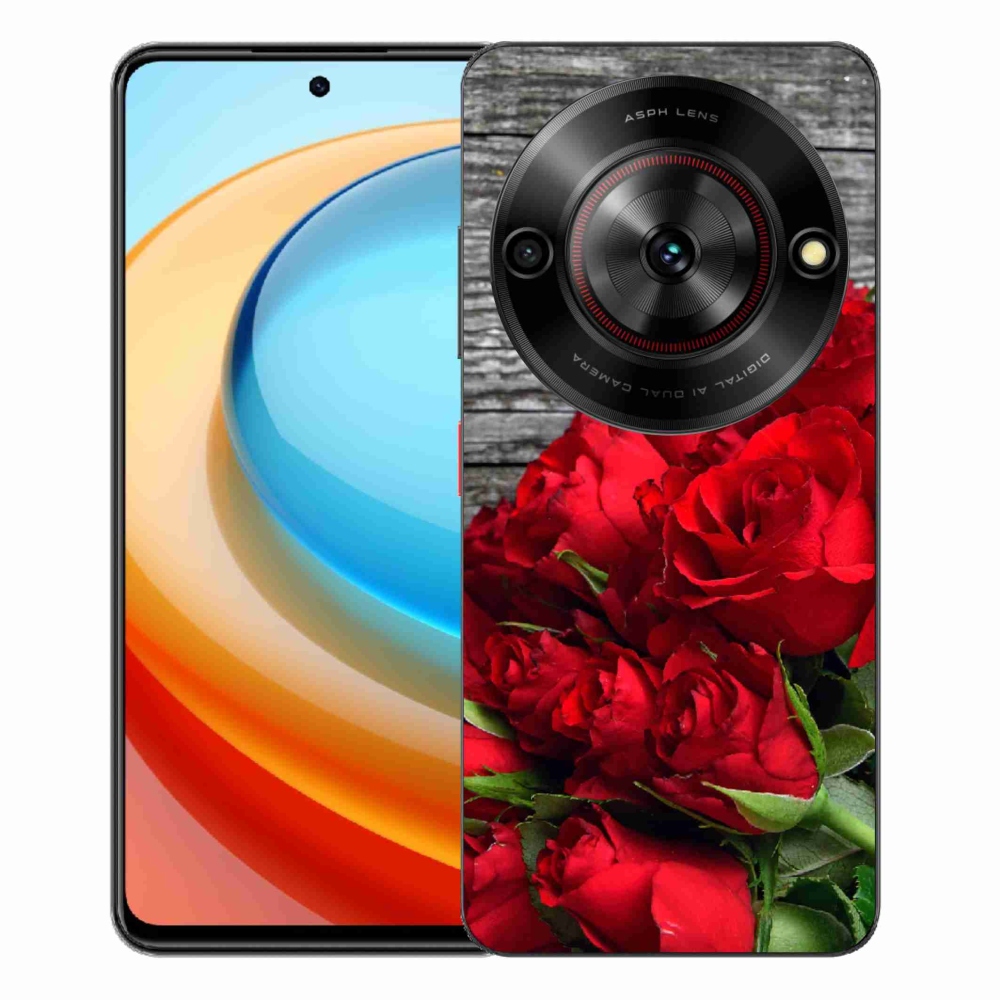 Gelový kryt mmCase na ZTE Blade A75 - červené růže