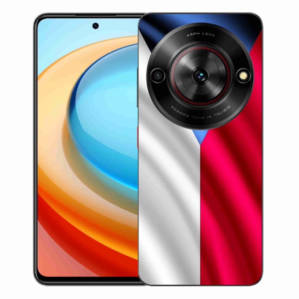 Gelový kryt mmCase na ZTE Blade A75 - česká vlajka