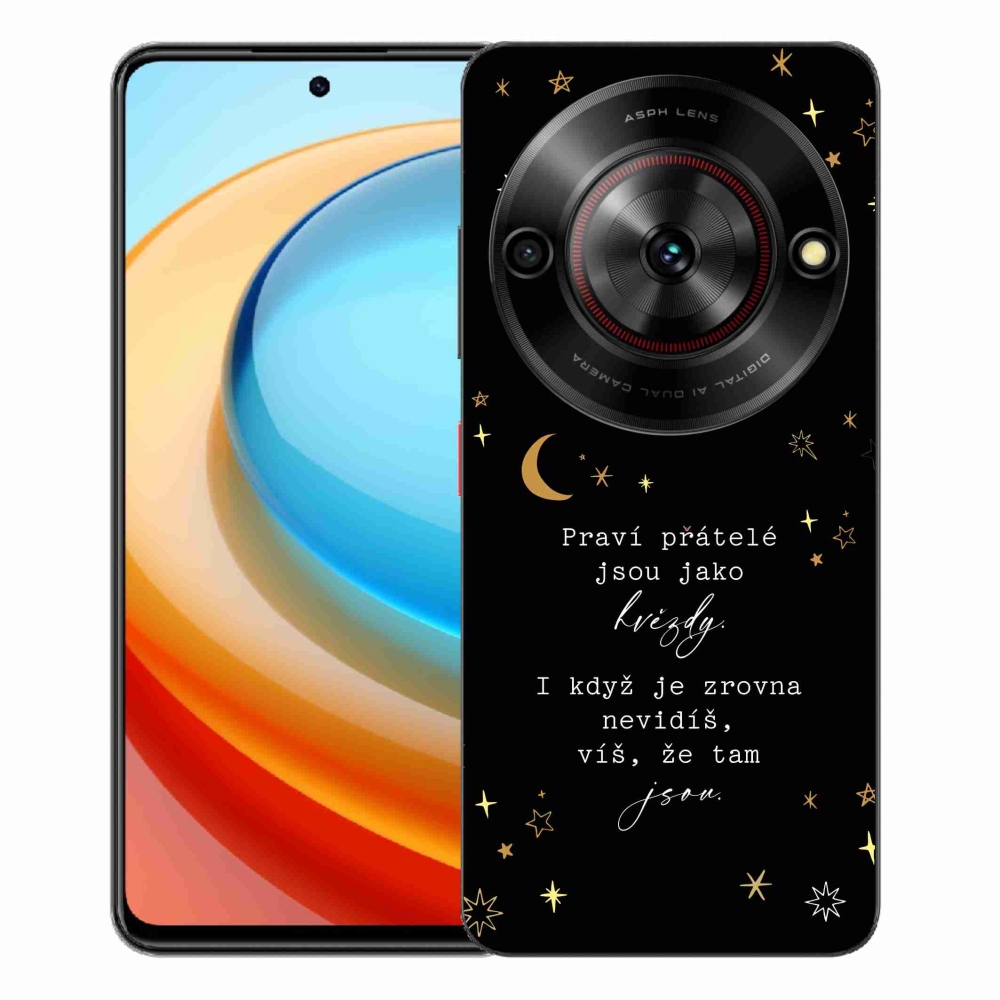 Gelový kryt mmCase na ZTE Blade A75 - citát 6 černé pozadí