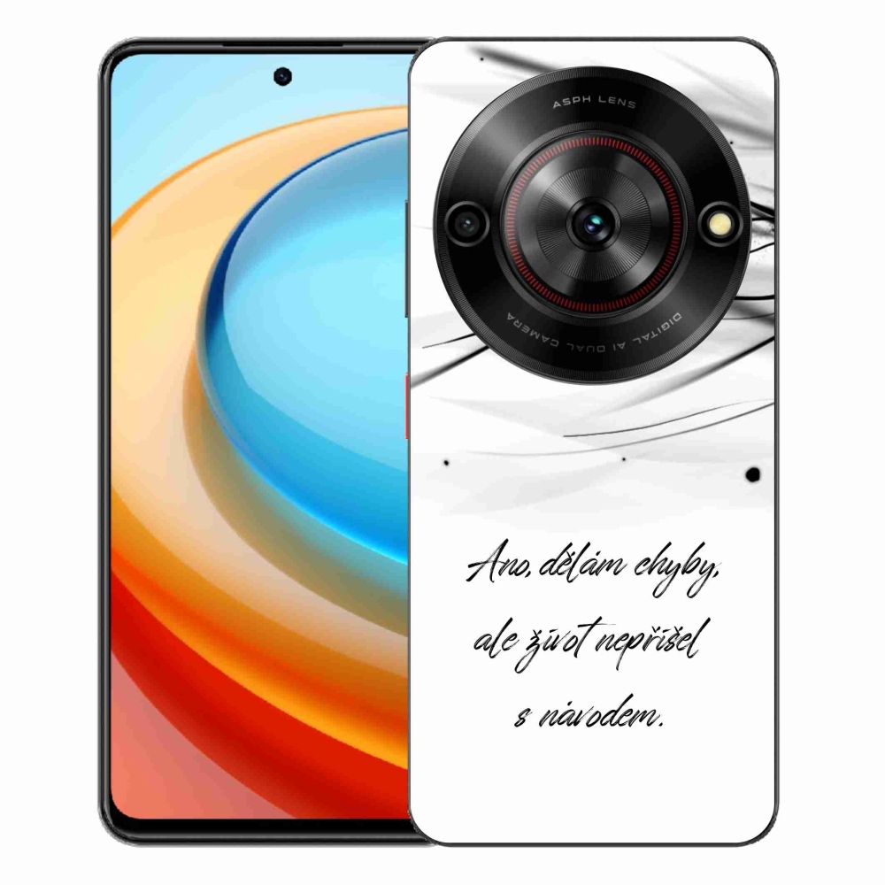 Gelový kryt mmCase na ZTE Blade A75 - citát bílé pozadí