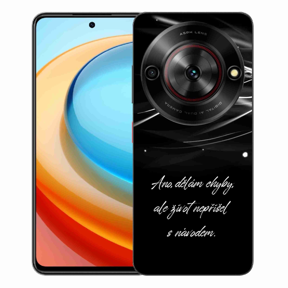 Gelový kryt mmCase na ZTE Blade A75 - citát černé pozadí