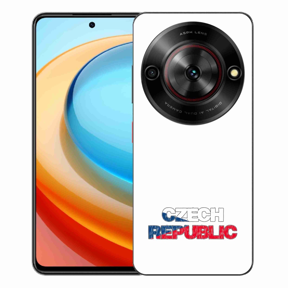 Gelový kryt mmCase na ZTE Blade A75 - Czech Republic bílé pozadí