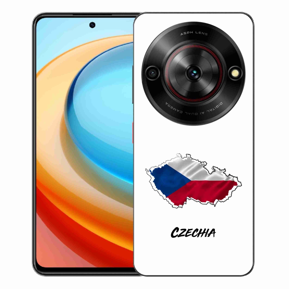 Gelový kryt mmCase na ZTE Blade A75 - Czechia bílé pozadí