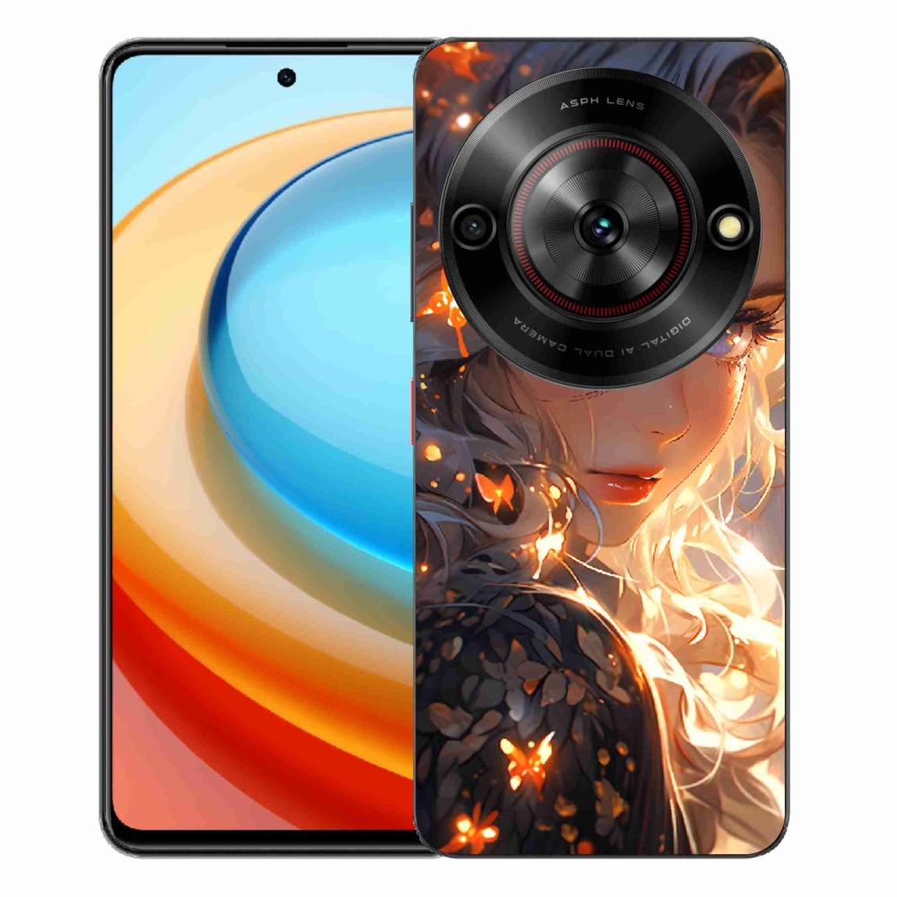 Gelový kryt mmCase na ZTE Blade A75 - dívka a motýli