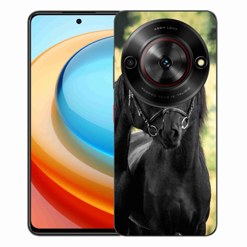 Gelový kryt mmCase na ZTE Blade A75 - dva černí koně