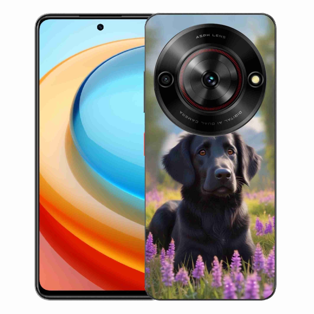 Gelový kryt mmCase na ZTE Blade A75 - elegantní černý retrívr