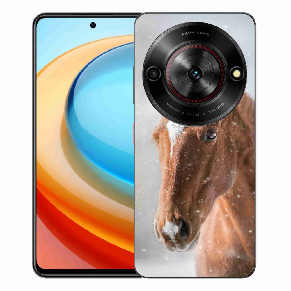 Gelový kryt mmCase na ZTE Blade A75 - hnědý kůň 2