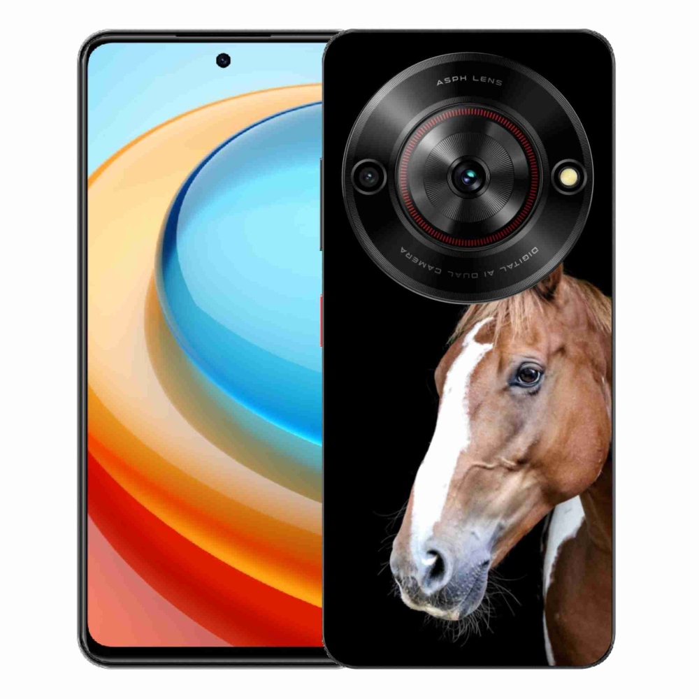 Gelový kryt mmCase na ZTE Blade A75 - hnědý kůň 3