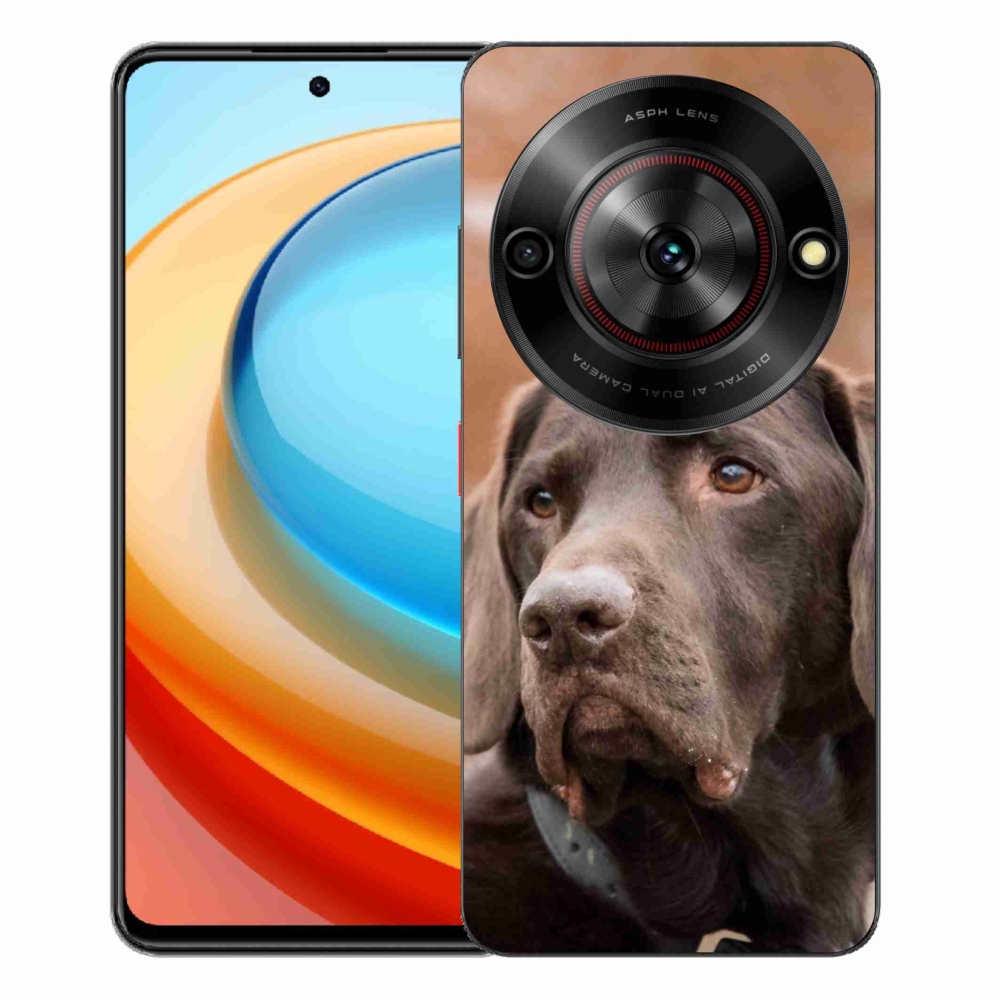 Gelový kryt mmCase na ZTE Blade A75 - hnědý labrador