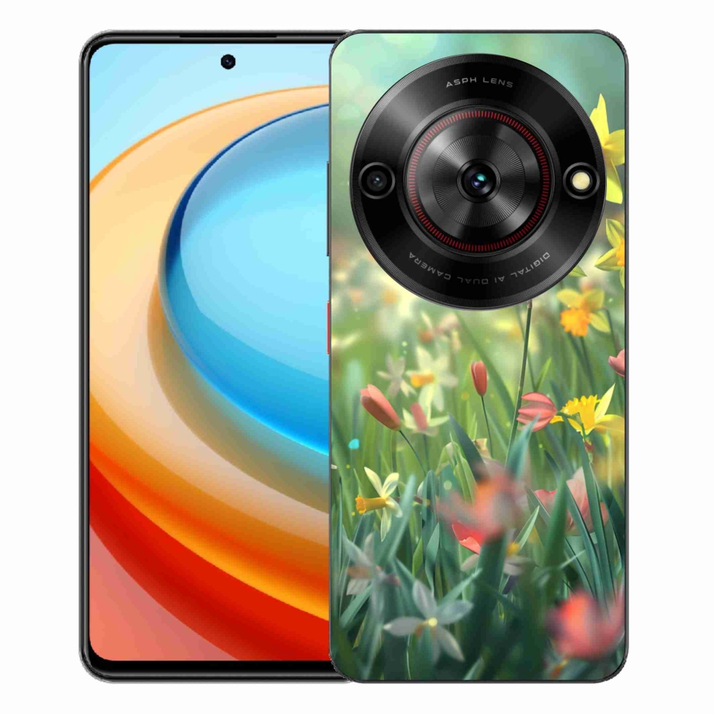 Gelový kryt mmCase na ZTE Blade A75 - jarní květy