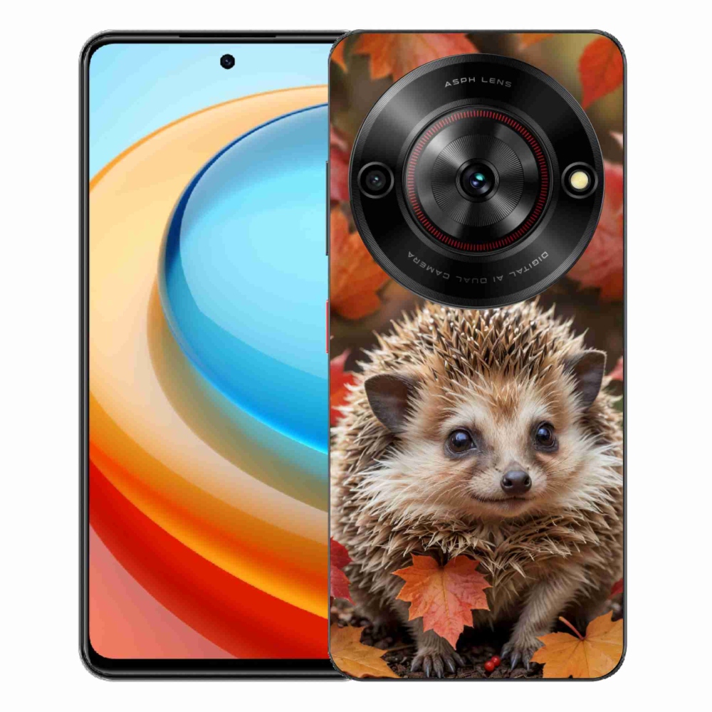 Gelový kryt mmCase na ZTE Blade A75 - ježek v listí