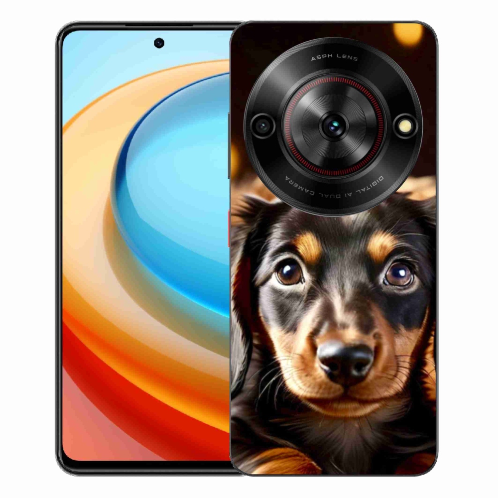 Gelový kryt mmCase na ZTE Blade A75 - jezevčík