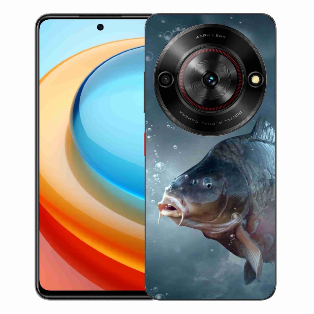 Gelový kryt mmCase na ZTE Blade A75 - kapr a bublinky