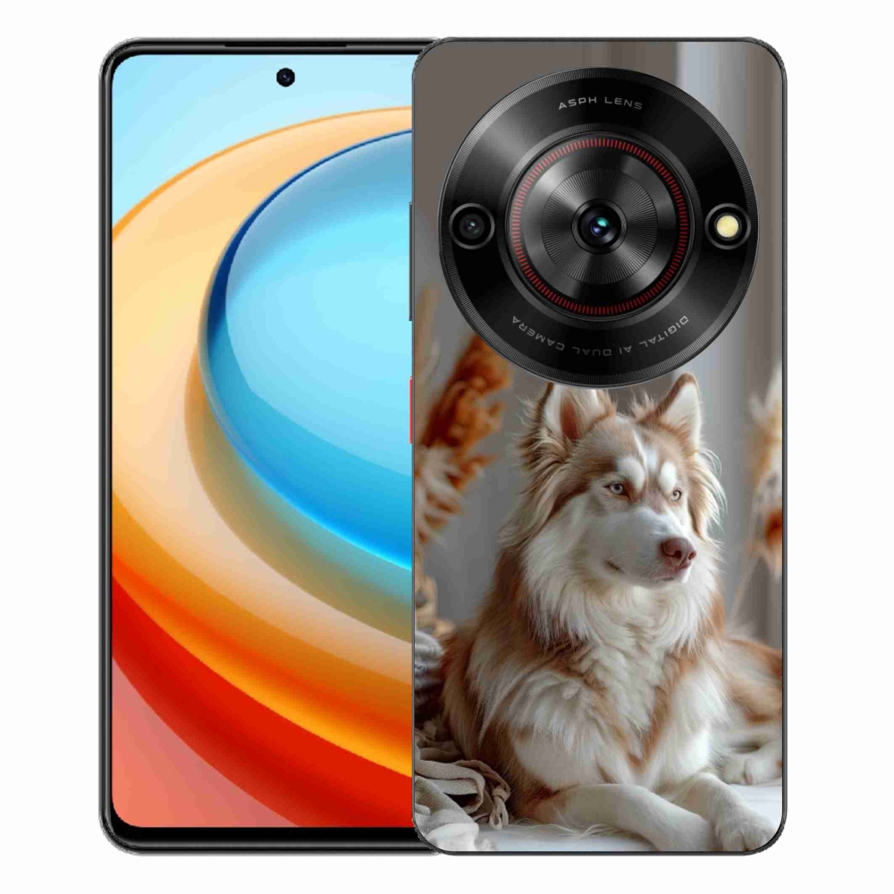 Gelový kryt mmCase na ZTE Blade A75 - klidný sibiřský husky