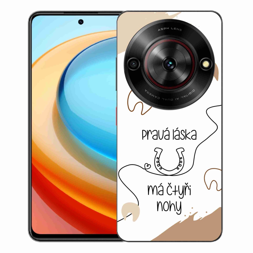 Gelový kryt mmCase na ZTE Blade A75 - koňský motiv bílé pozadí