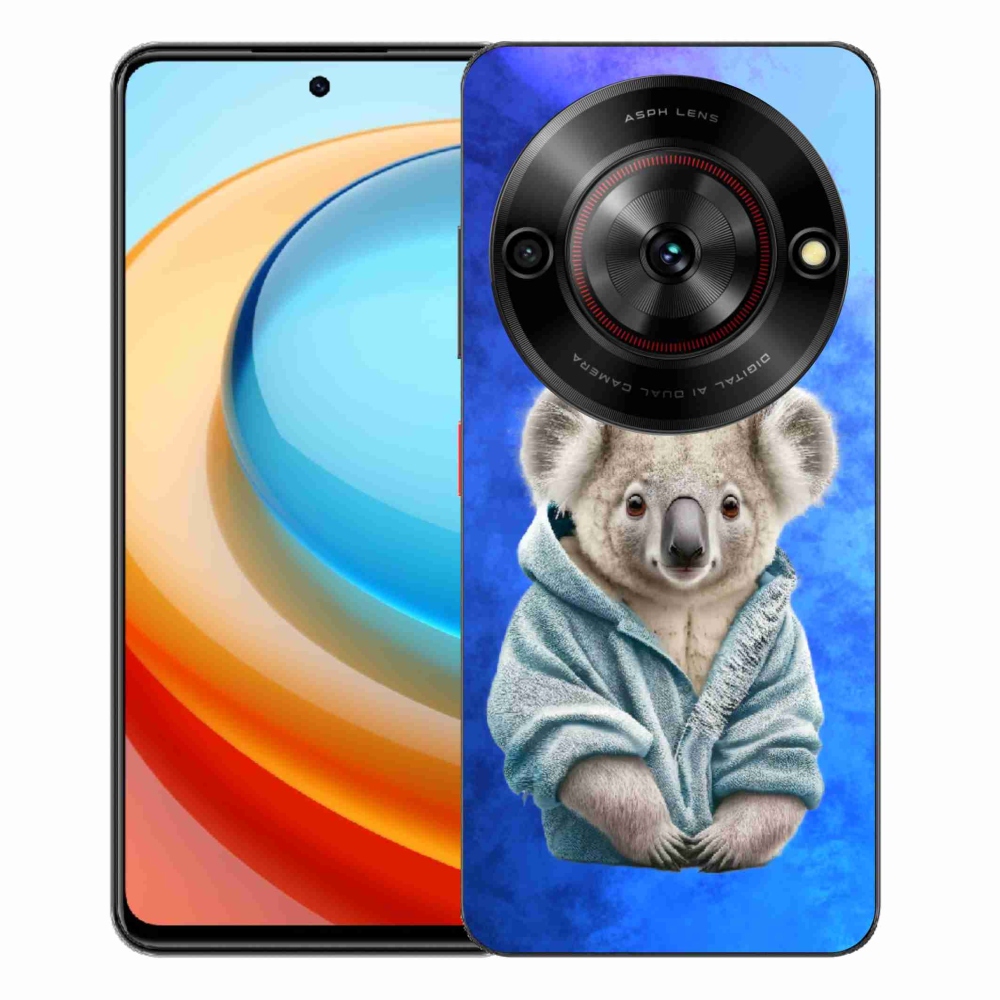 Gelový kryt mmCase na ZTE Blade A75 - koala ve svetru