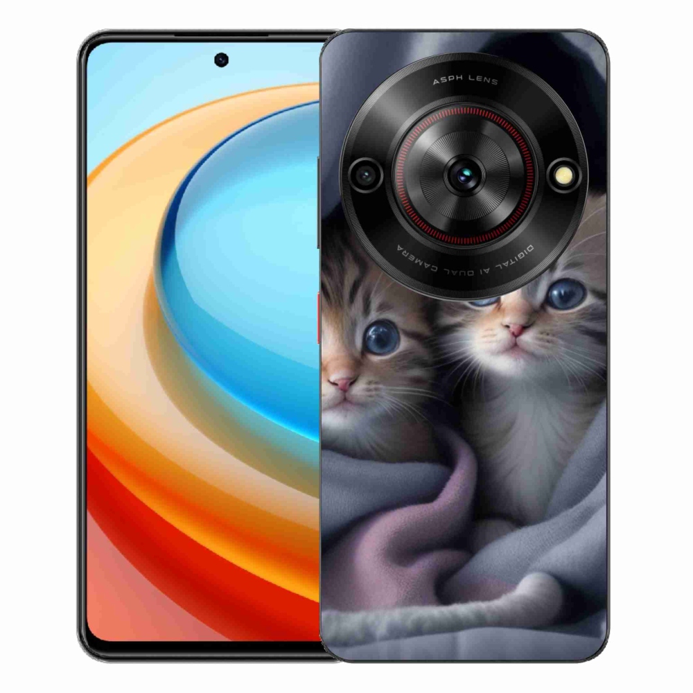 Gelový kryt mmCase na ZTE Blade A75 - kočičí duo 2