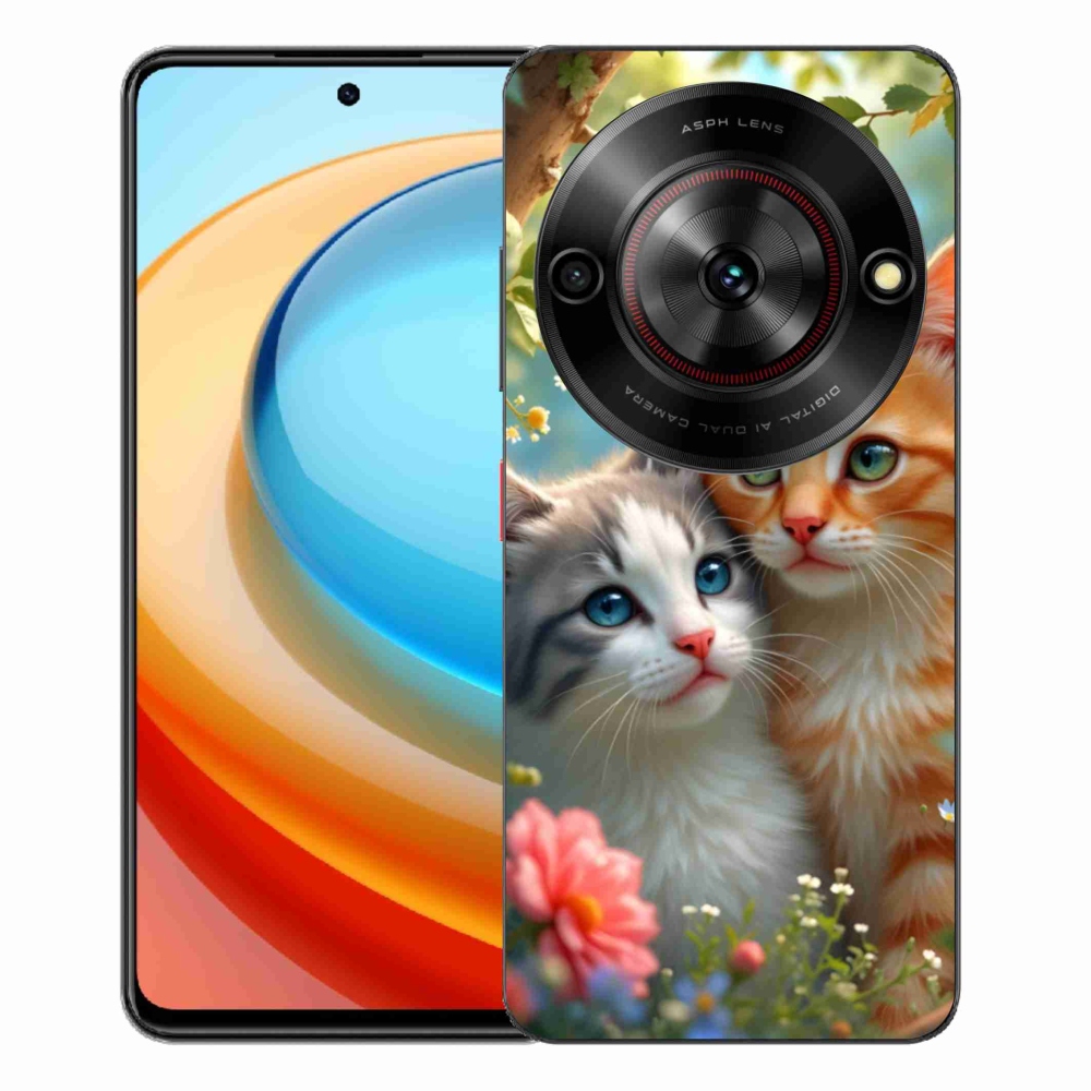 Gelový kryt mmCase na ZTE Blade A75 - kočičí láska 2