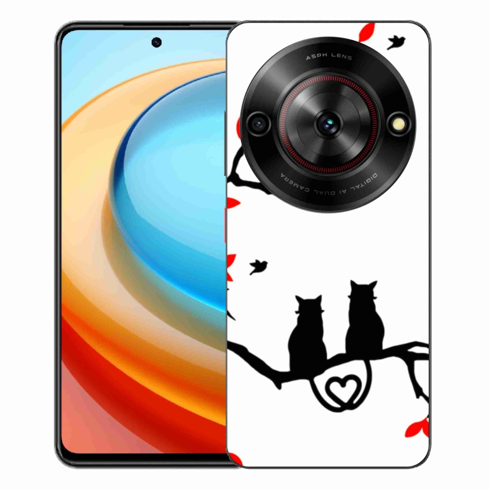 Gelový kryt mmCase na ZTE Blade A75 - kočičí láska