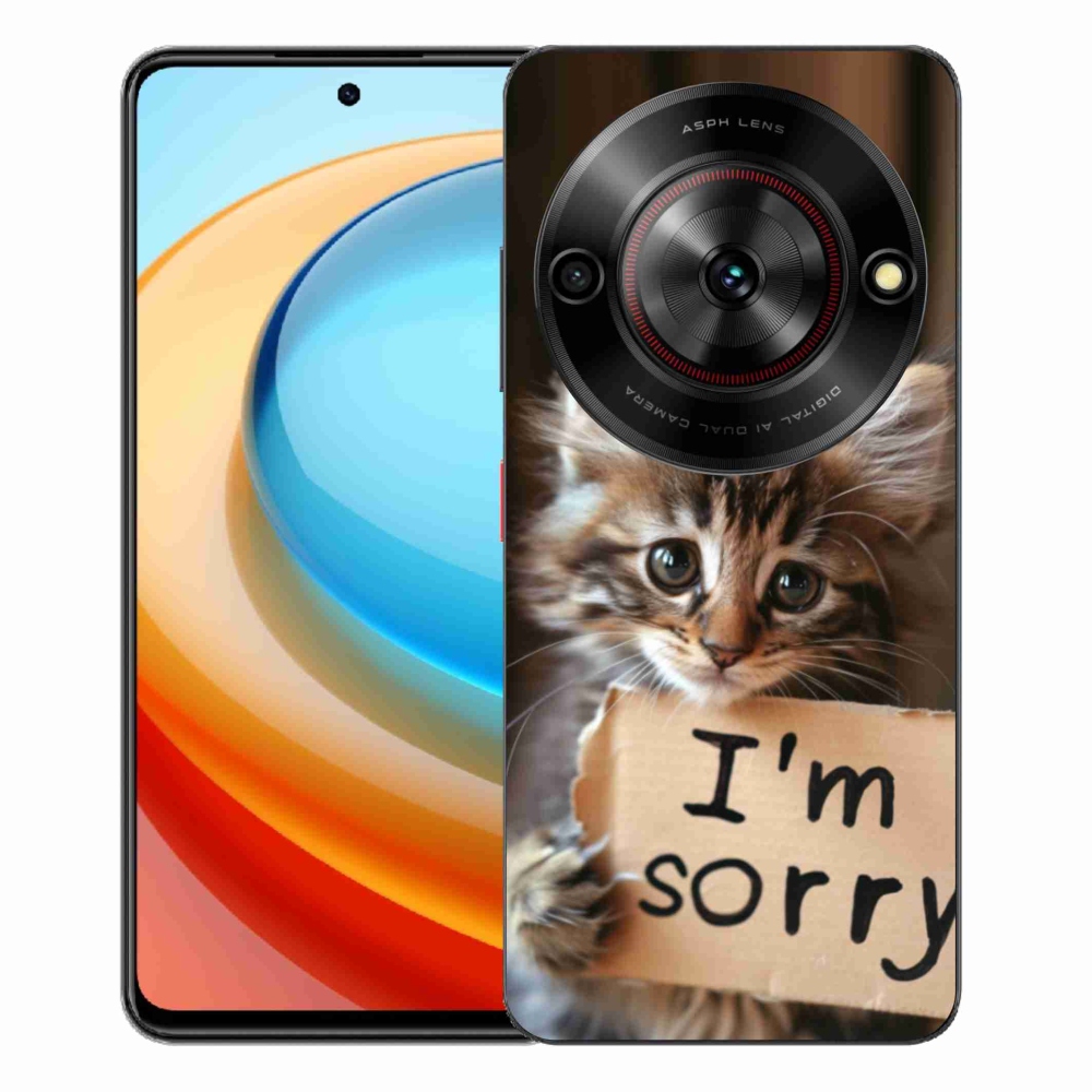 Gelový kryt mmCase na ZTE Blade A75 - kočíčí omluva