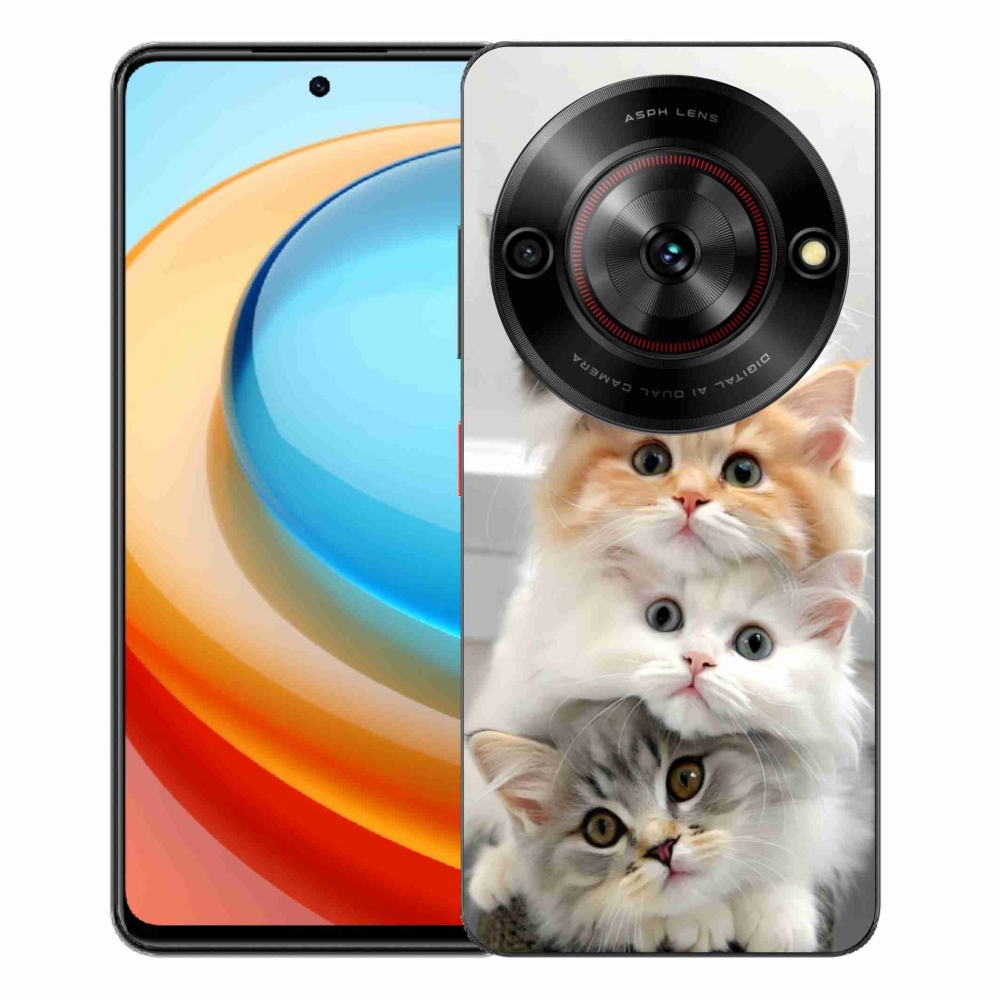 Gelový kryt mmCase na ZTE Blade A75 - kočičí parta